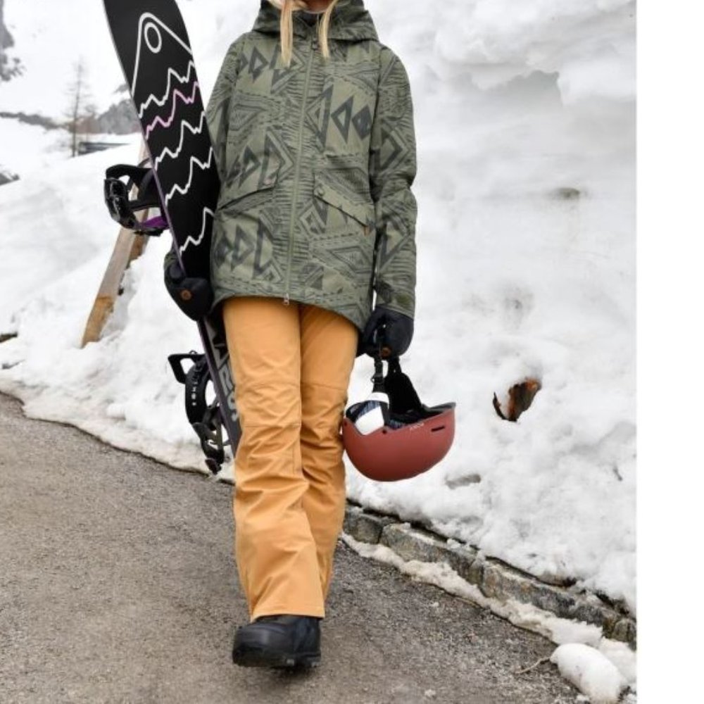 Roxy Tan Snow Pants Creek Softshell Fitted Snow Pants Size Small Juniors